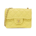 Chanel Yellow Grained Calfskin Shoulder Bag (Pre-Owned)