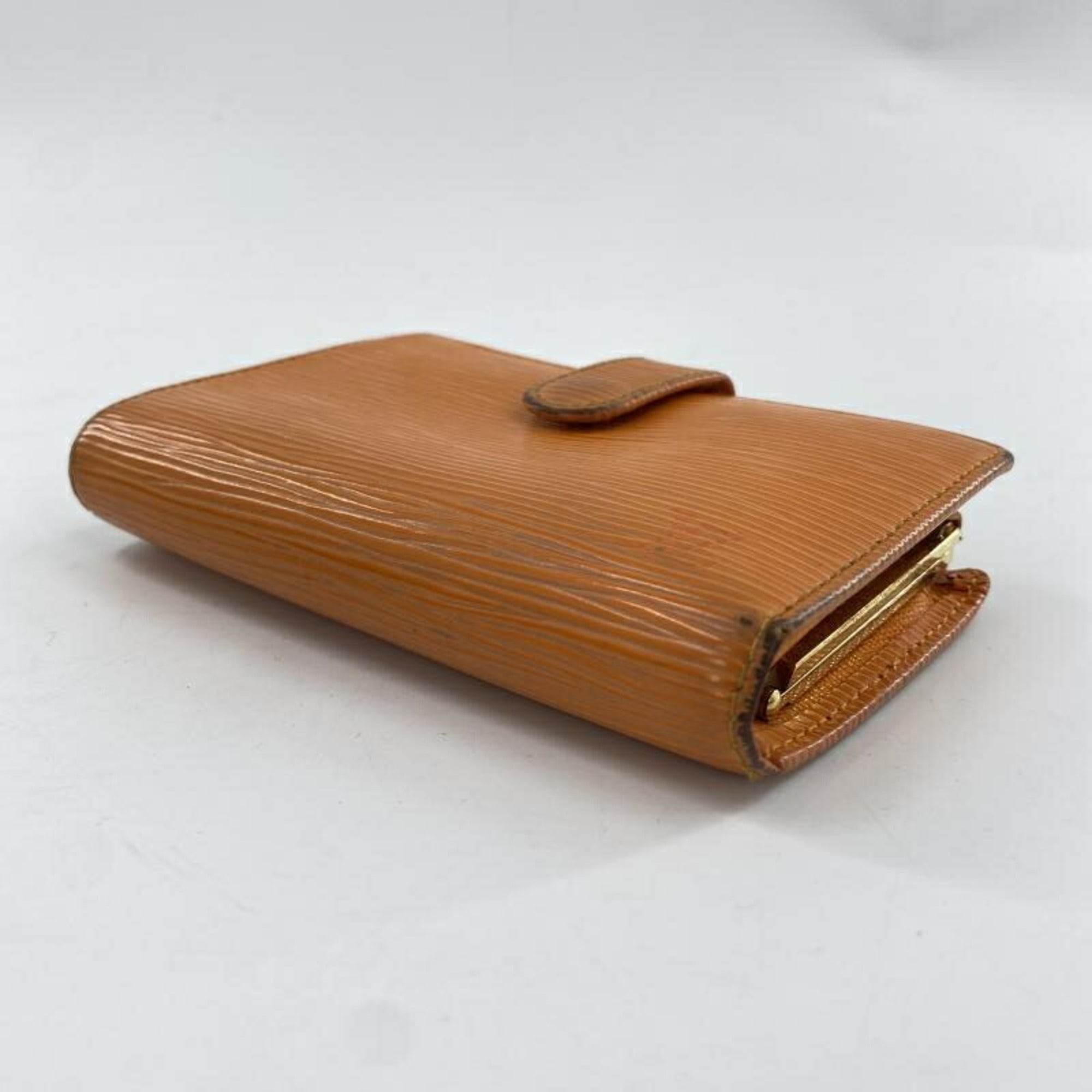 Louis Vuitton Epi Orange Epi Leather Wallet (Bi-Fold) (Pre-Owned)
