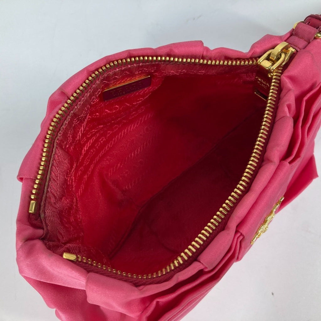 Prada Pink Bow Clutch Bag Pouch (Pre-Owned)