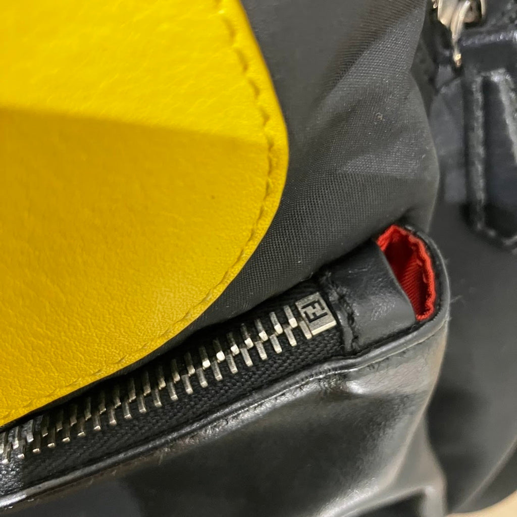 Fendi Black Nylon Leather Backpack (Pre-Owned)