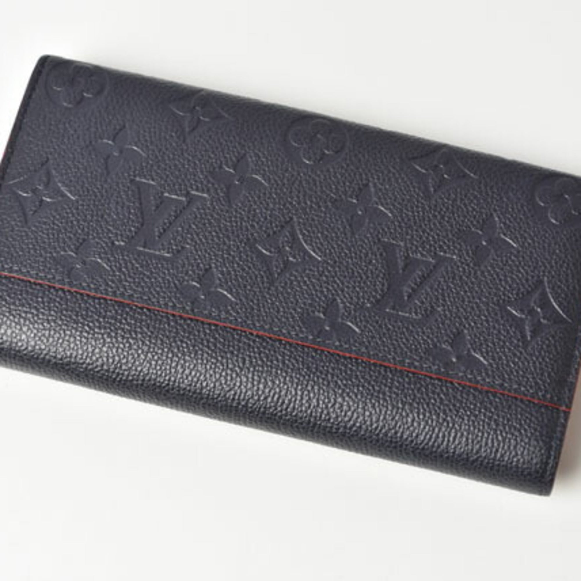 Louis Vuitton Rouge Monogram Empreinte Long Wallet (Bi-Fold) (Pre-Owned)
