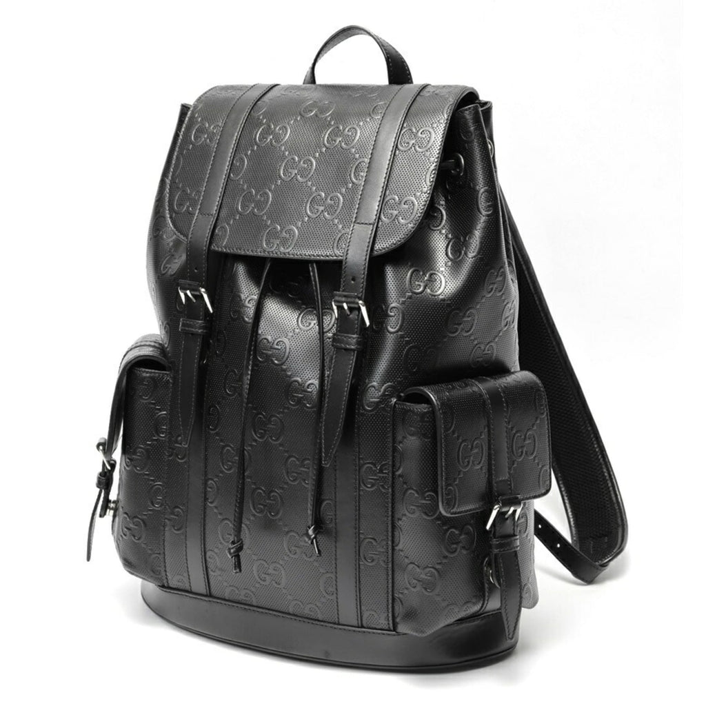 Gucci Black Leather Backpack (Pre-Owned)