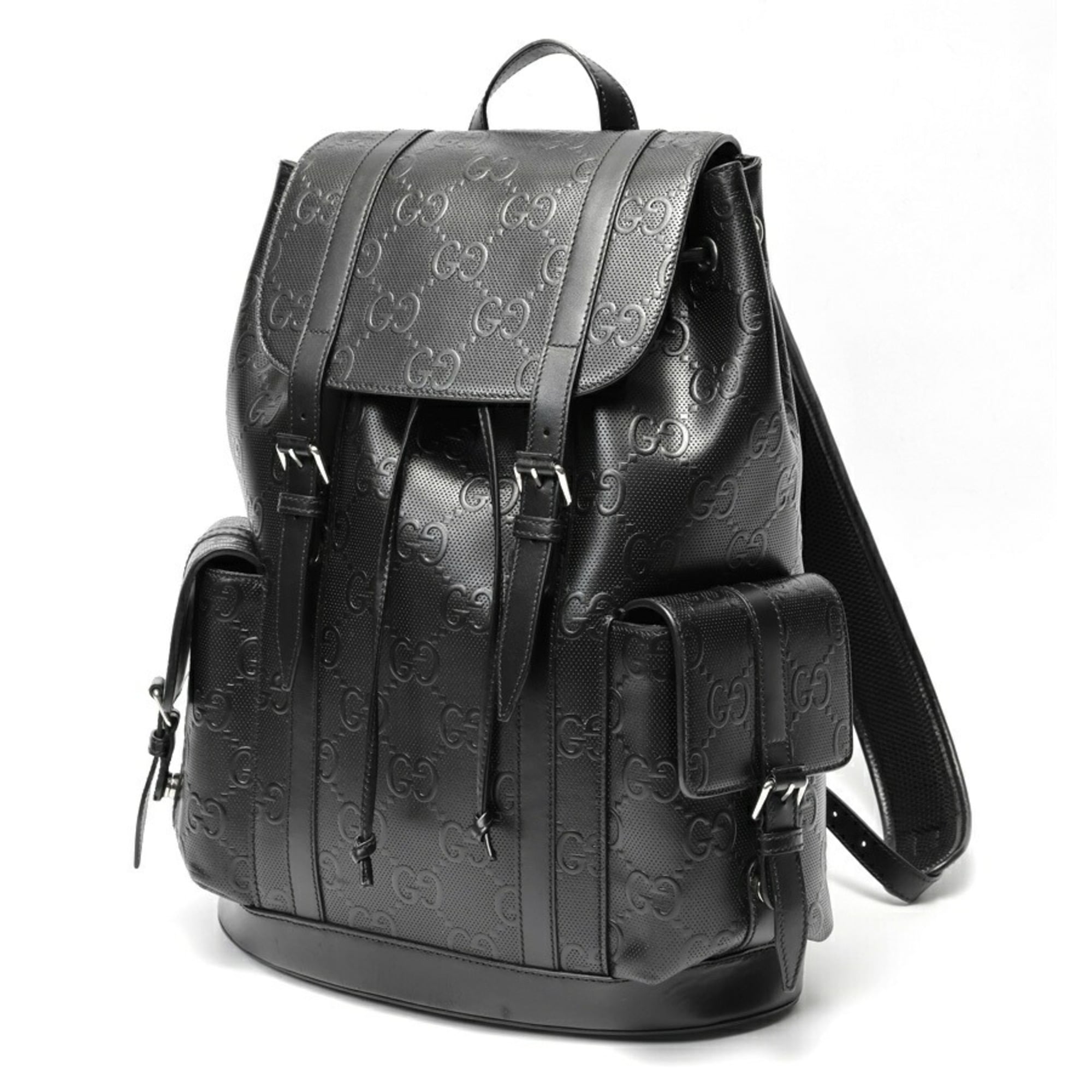 Gucci Black Leather Backpack (Pre-Owned)