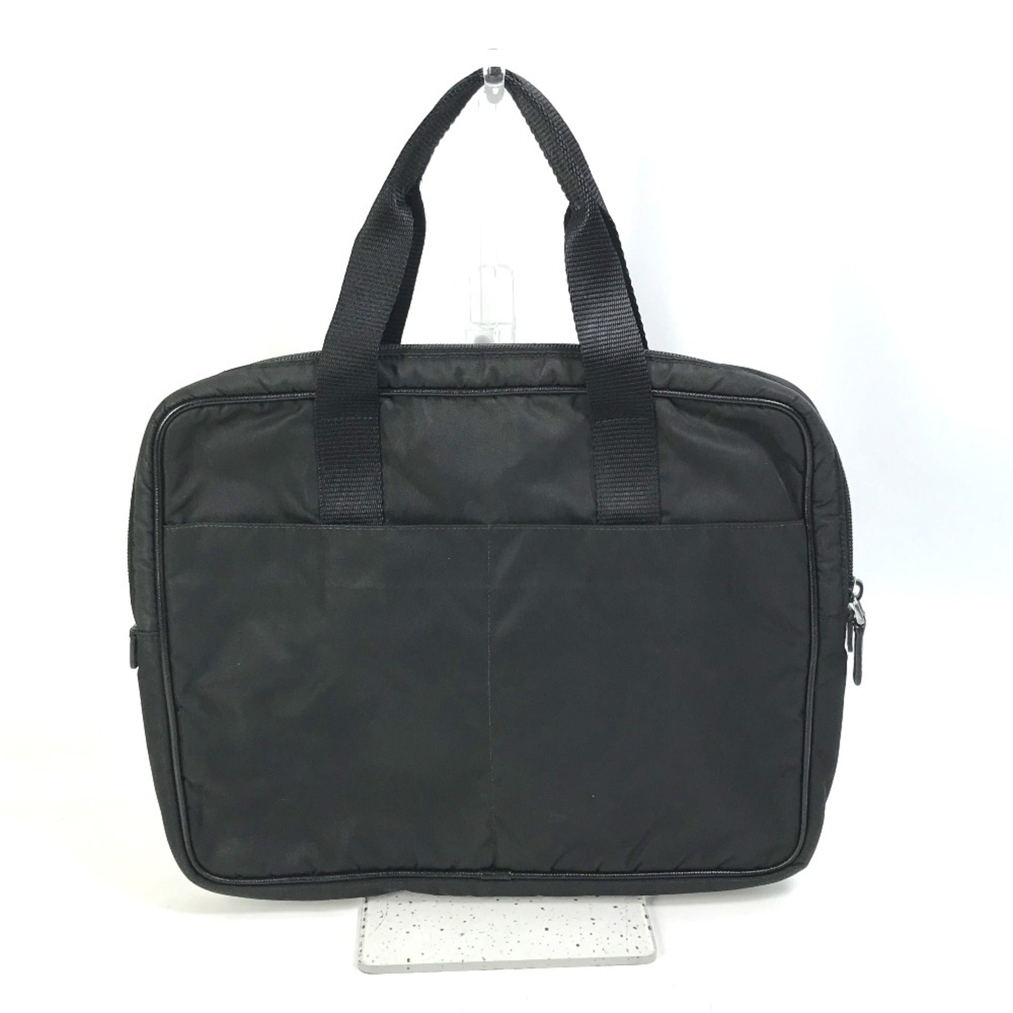 Prada Black Cloth Briefcase (Pre-Owned)