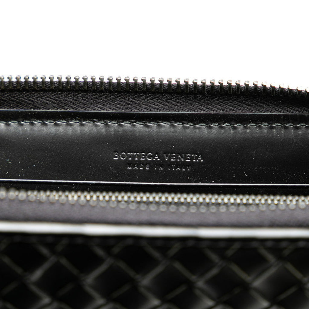 Bottega Veneta Black Leather Long Wallet (Bi-Fold) (Pre-Owned)