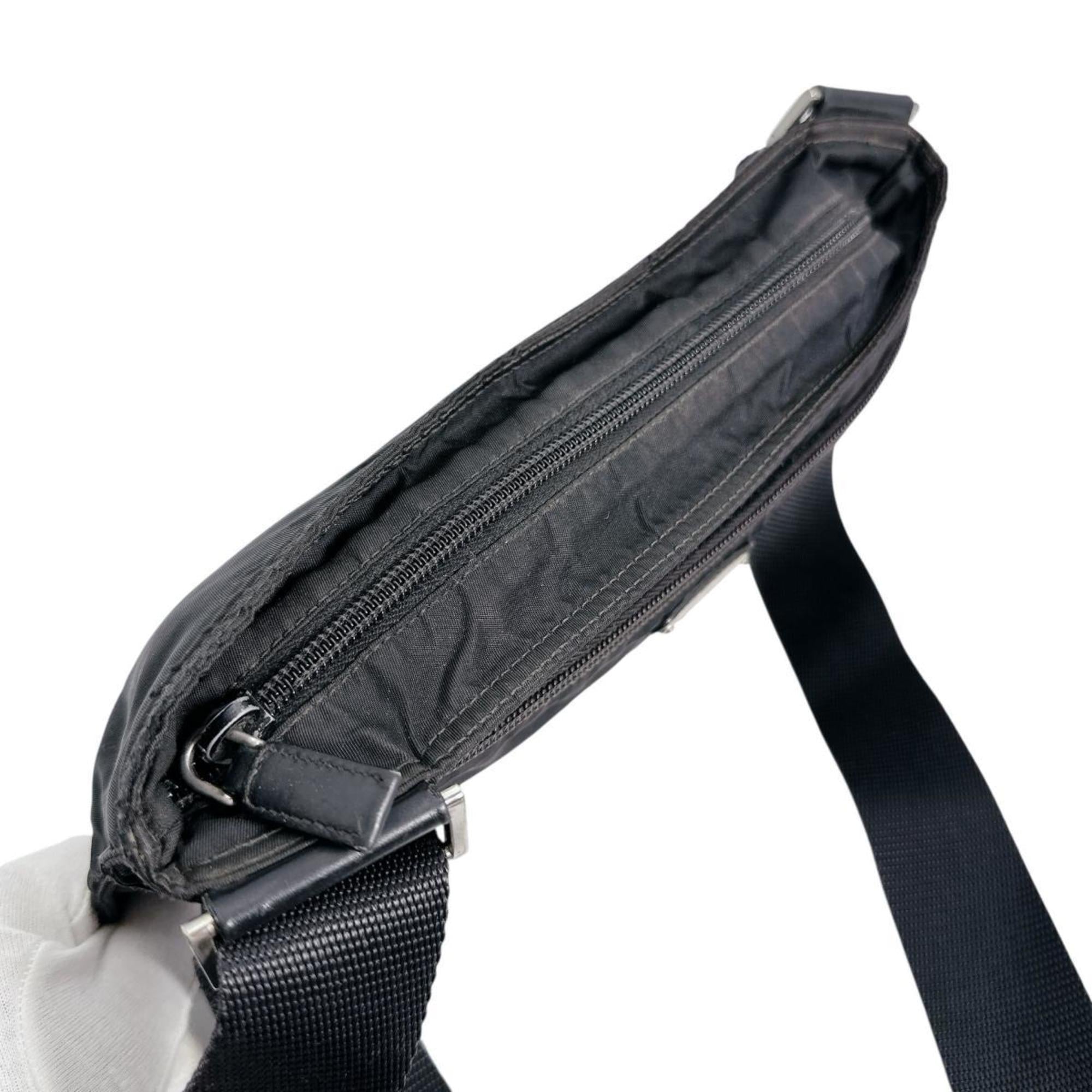 Prada Black Nylon Shoulder Bag Sling Bag (Pre-Owned)