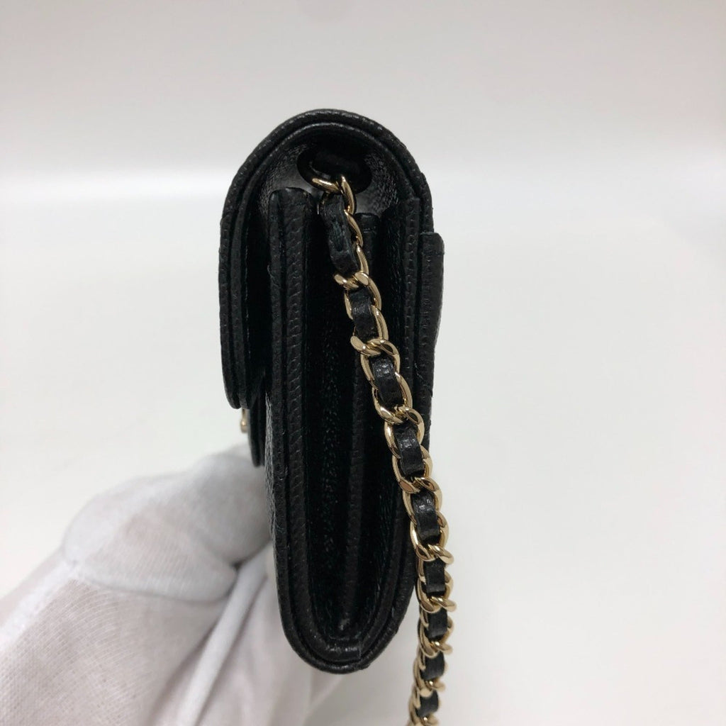 Chanel Matelasse Black Grained Calfskin Shoulder Bag (Pre-Owned)