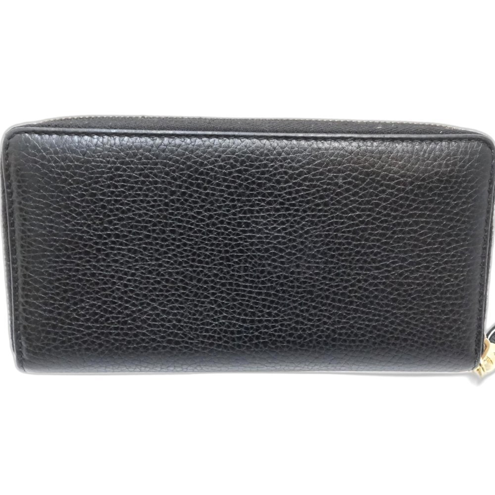 Gucci Black Leather Long Wallet (Bi-Fold) (Pre-Owned)