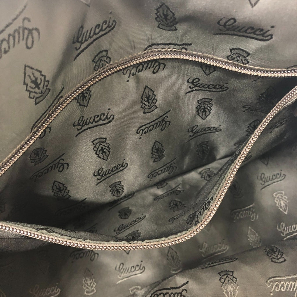 Gucci Brown Leather Handbag Tote Bag (Pre-Owned)