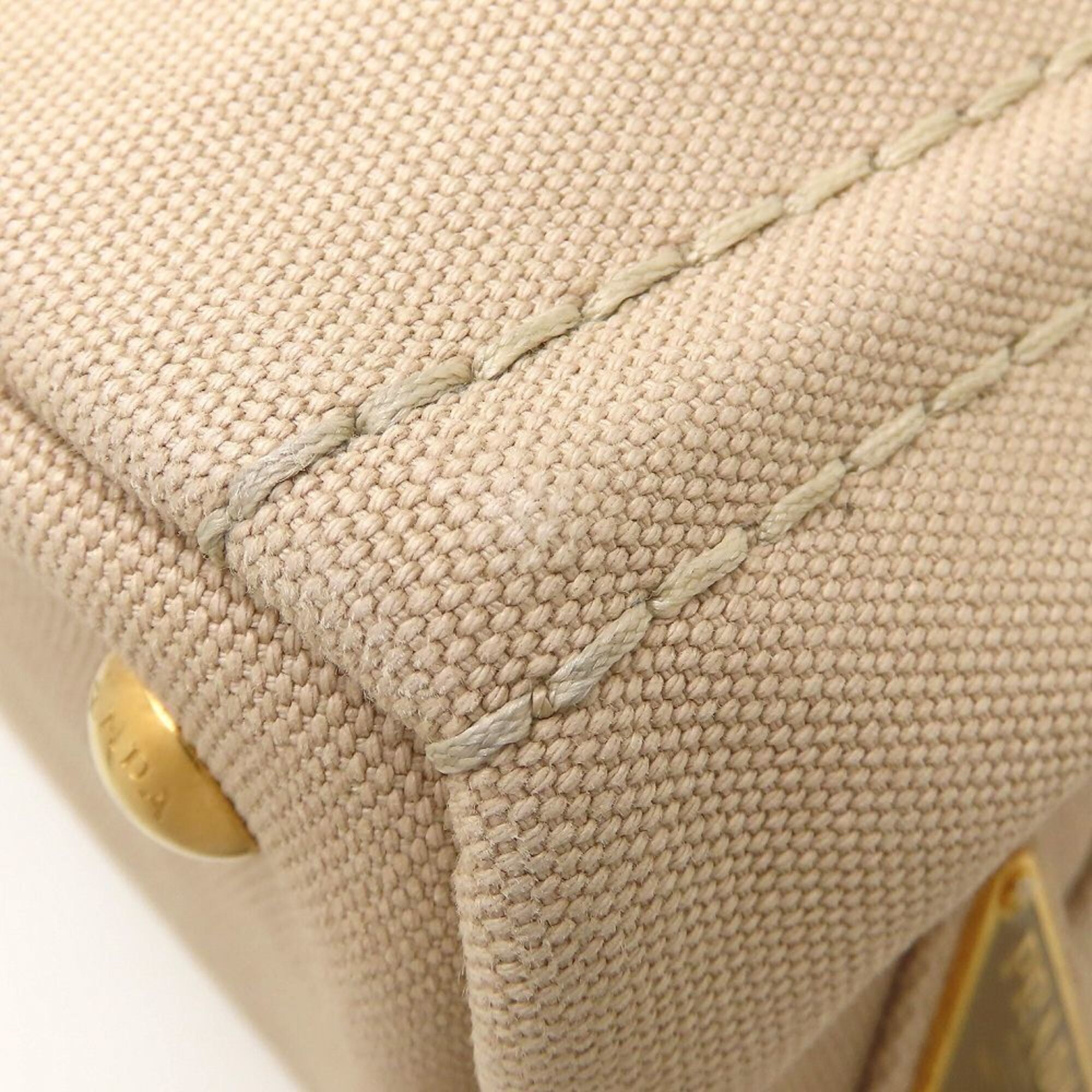 Prada Beige Canvas Handbag (Pre-Owned)