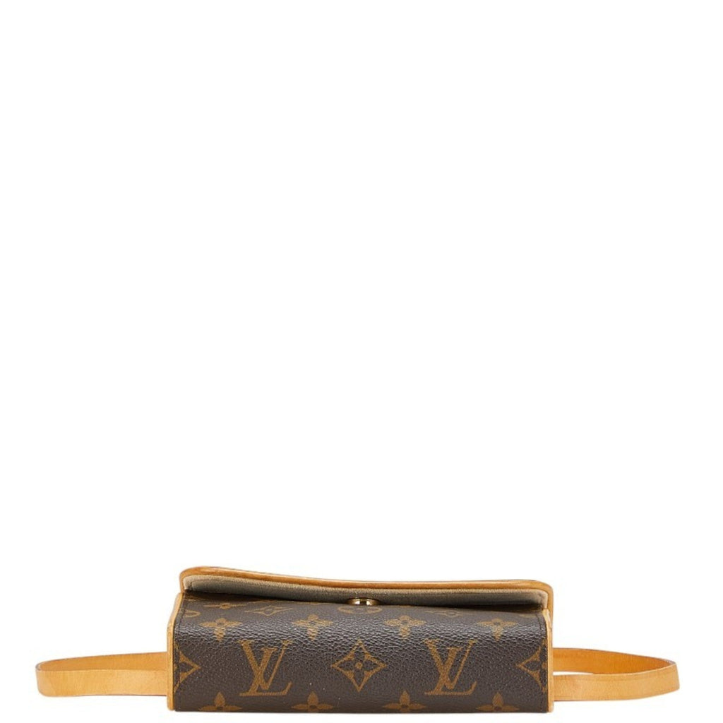 Louis Vuitton Brown Pvc Leather Pochette Sling Bag (Pre-Owned)