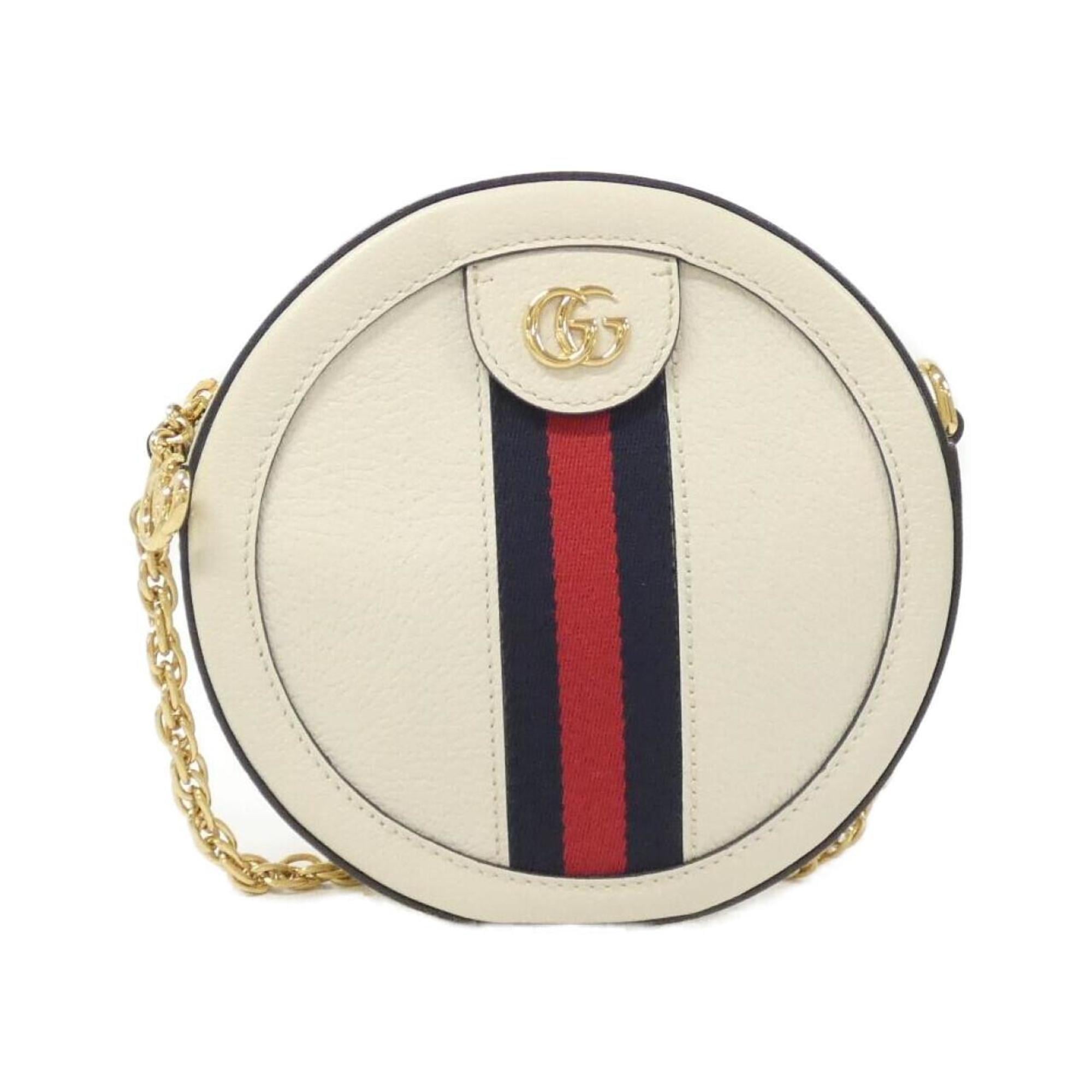 Gucci Ophidia White Leather Shoulder Bag (Pre-Owned)