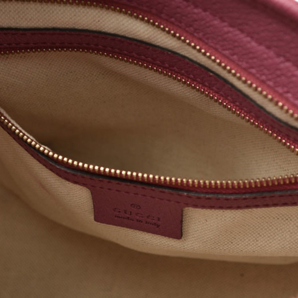 Gucci Beige Pink Gg Canvas Leather Handbag Shoulder Bag (Pre-Owned)