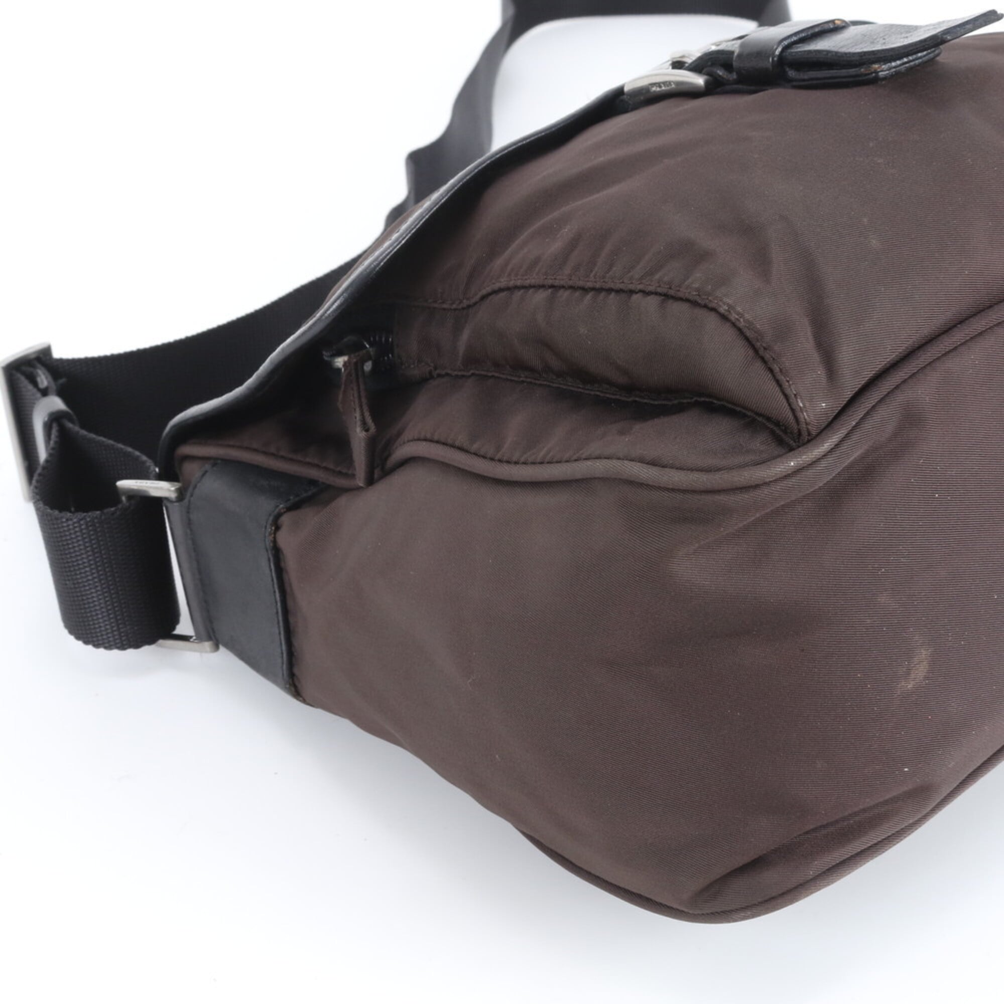 Prada Brown Nylon Tessuto Shoulder Bag (Pre-Owned)