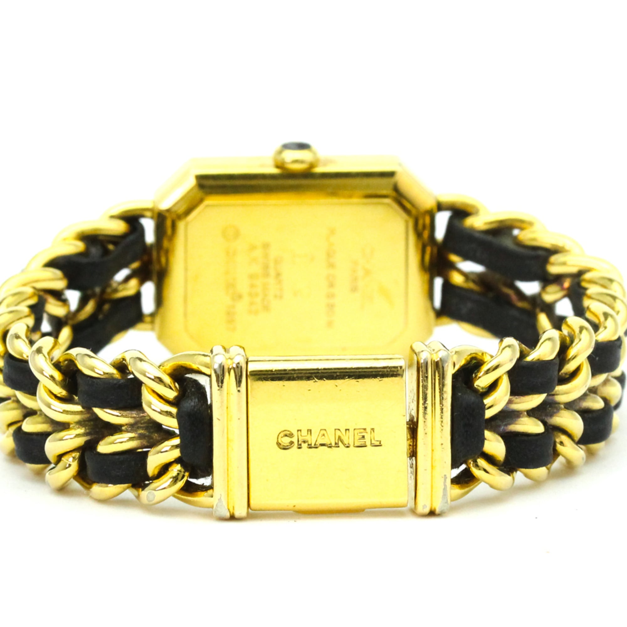 Chanel Premiere Rock Quartz Watch Plated Metal And Leather Watch (Pre-Owned)