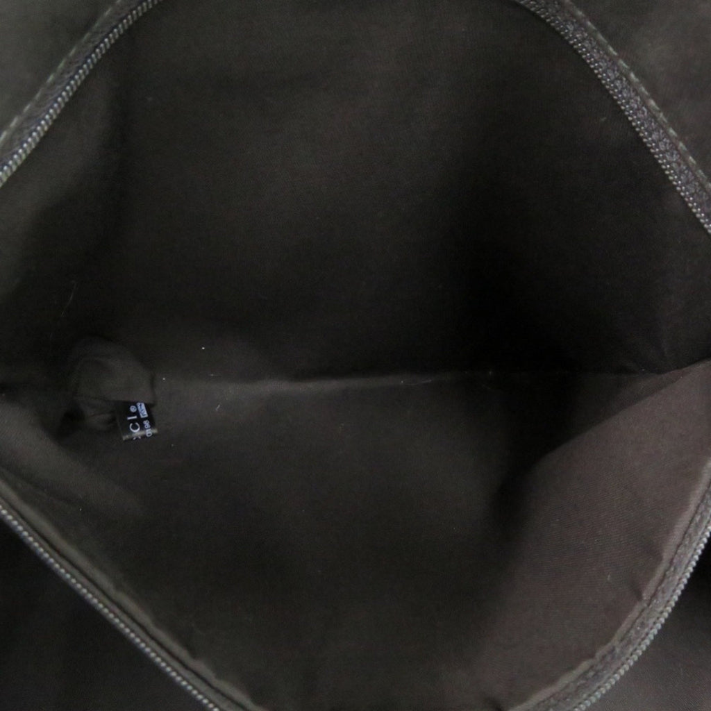 Gucci Black Canvas Leather Tote Bag (Pre-Owned)