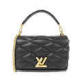 Louis Vuitton Black Leather Shoulder Bag (Pre-Owned)