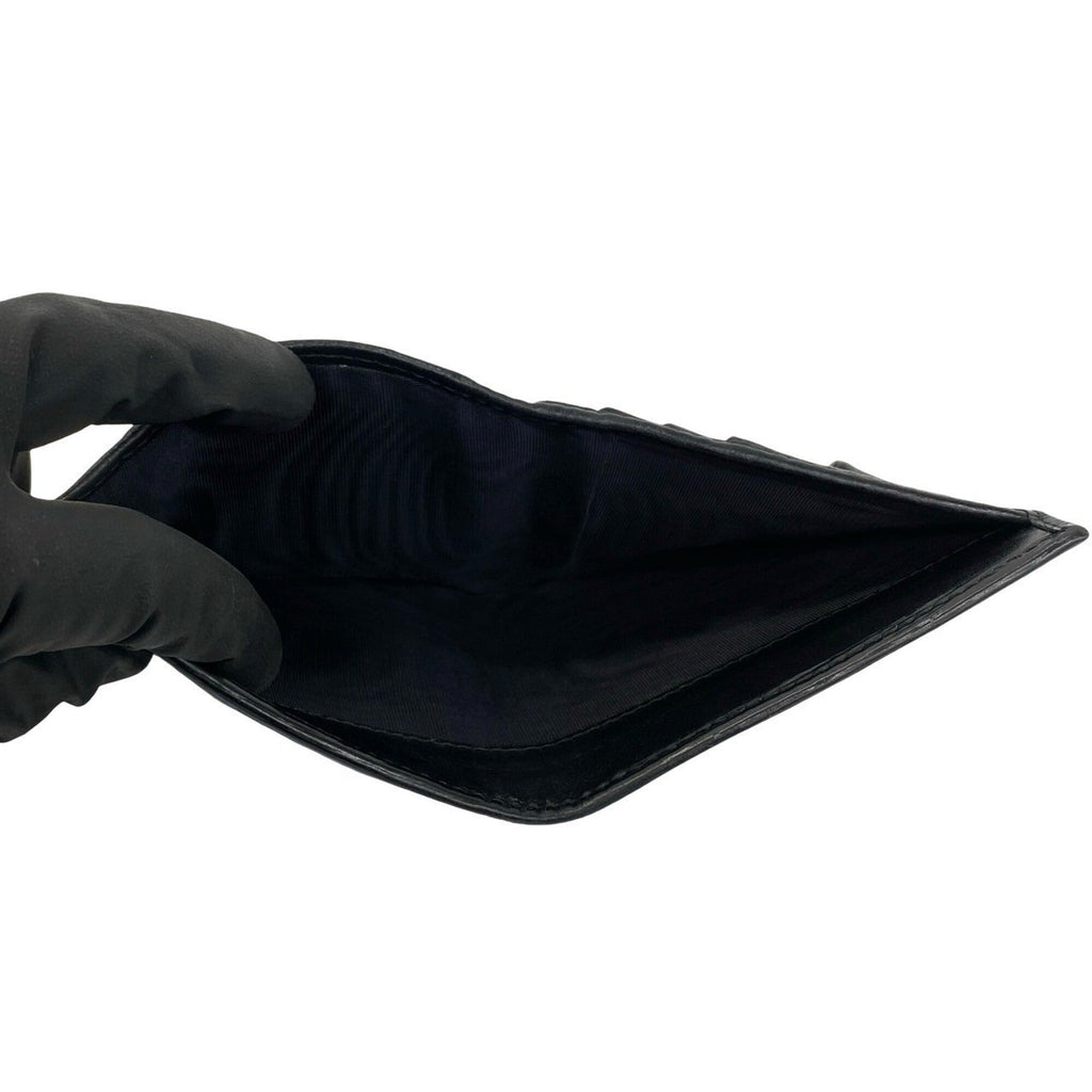 Prada Black Leather Wallet (Tri-Fold) (Pre-Owned)