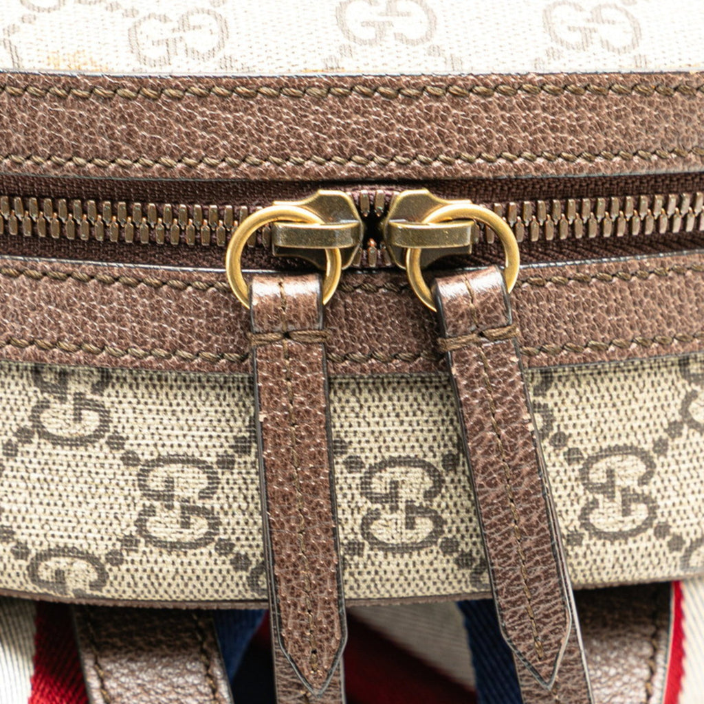 Gucci Beige Brown Multi-Color Pvc Leather Backpack (Pre-Owned)