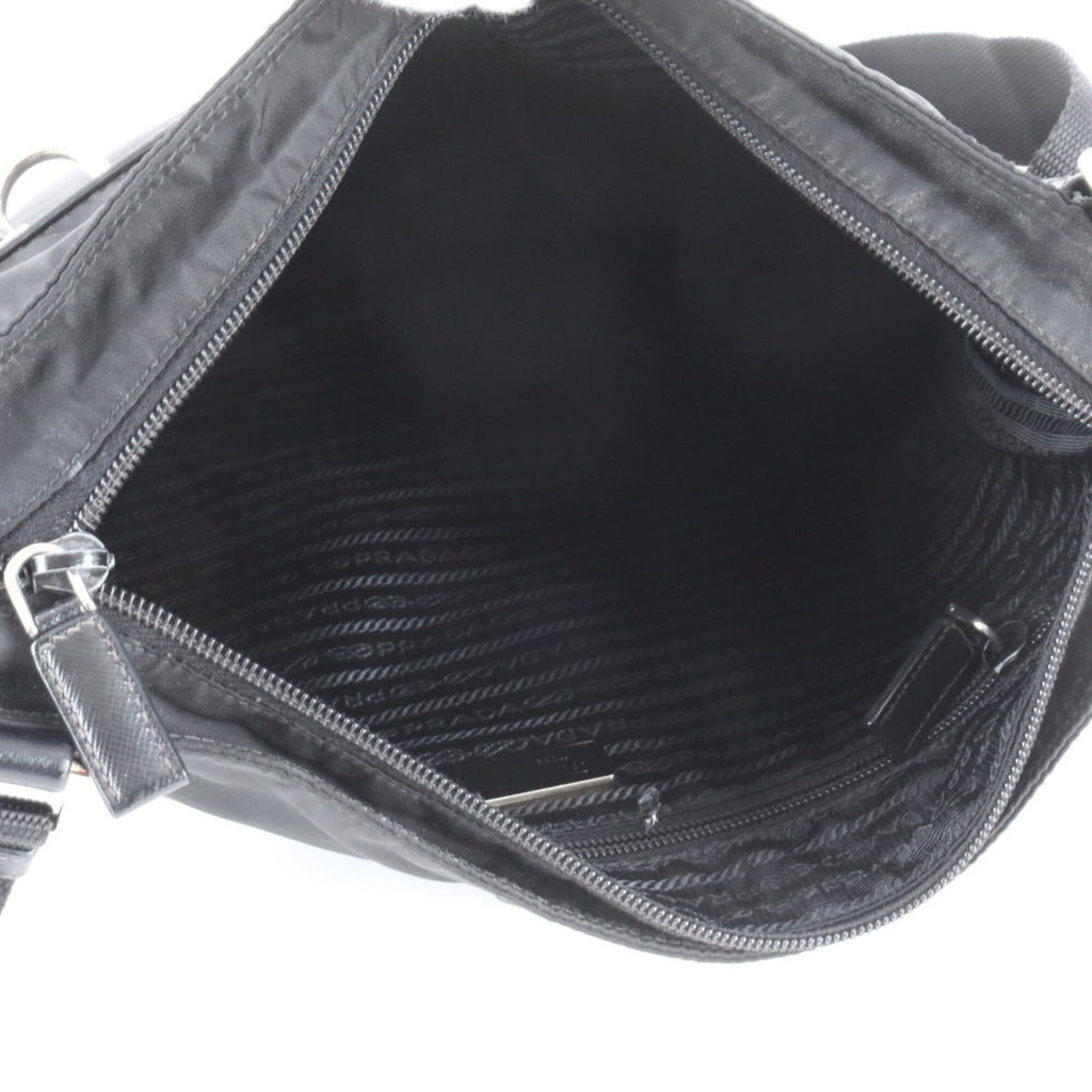 Prada Black Nylon Leather Shoulder Bag (Pre-Owned)