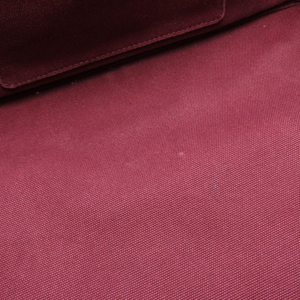 Prada Canapa Red Color Canvas Tote Bag (Pre-Owned)