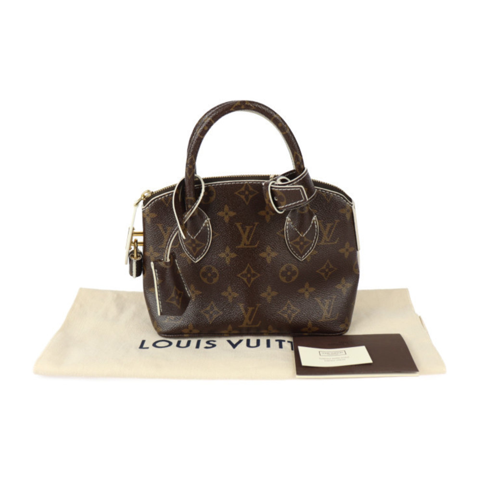 Louis Vuitton Brown Ivory Monogram Pvc Leather Handbag Tote Bag (Pre-Owned)