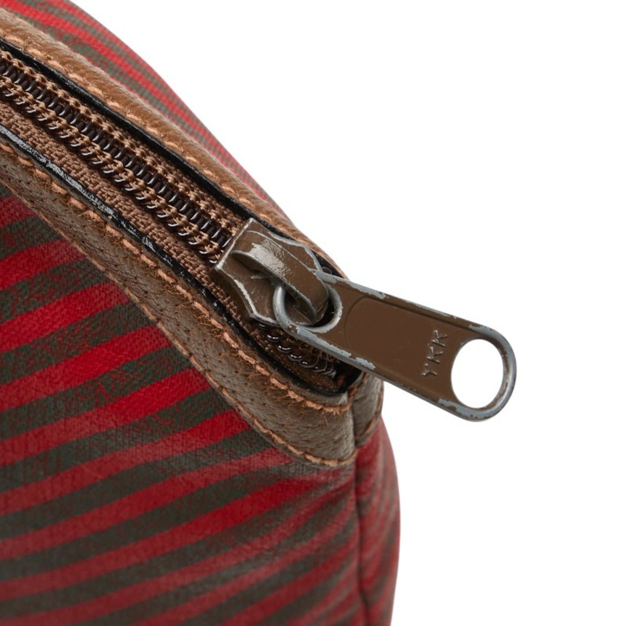 Gucci Brown Red Color Pvc Leather Pouch (Pre-Owned)