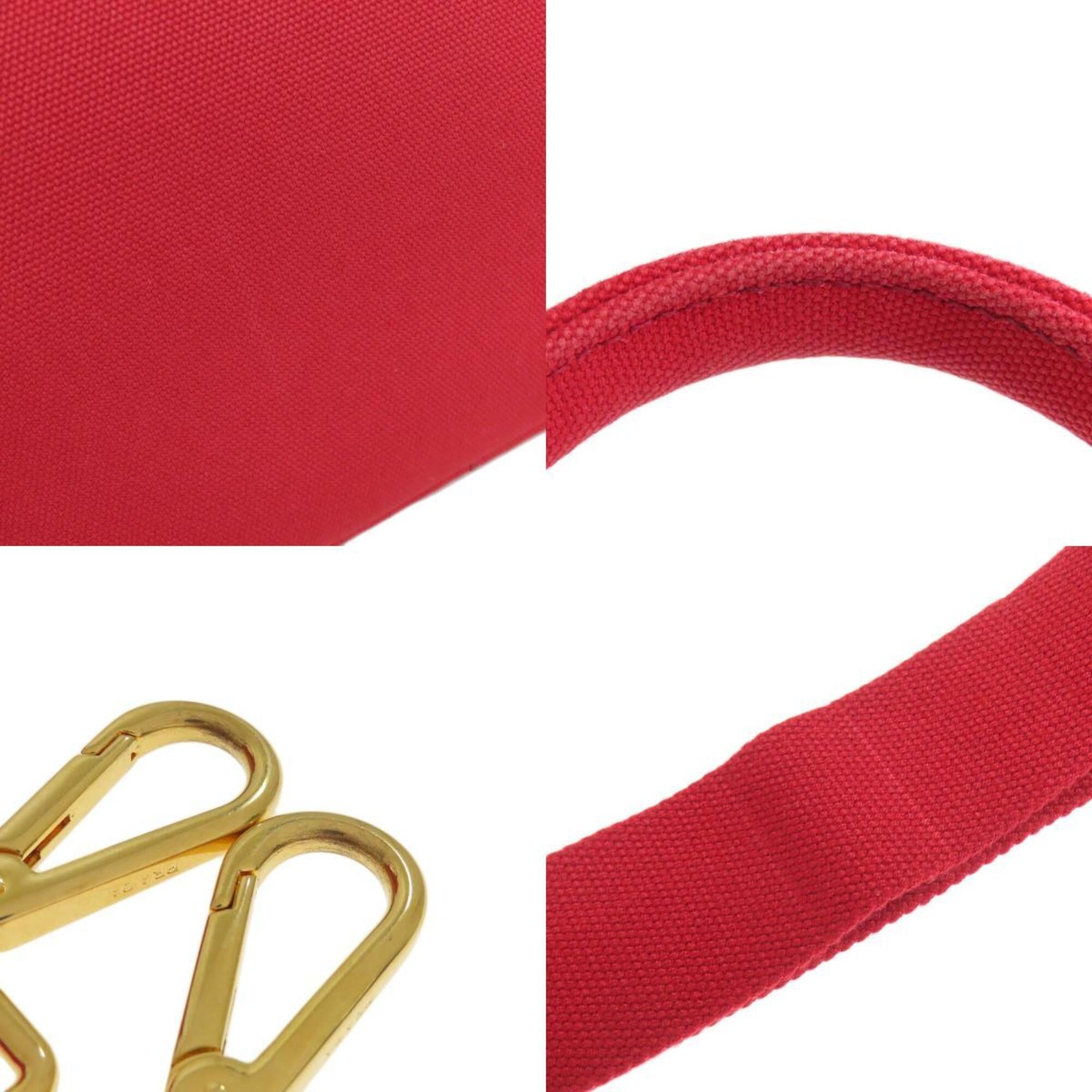 Prada Red Color Canapa Handbag (Pre-Owned)