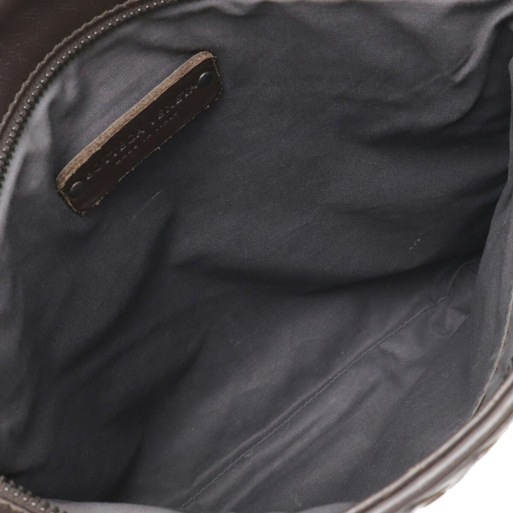 Bottega Veneta Brown Dark Brown Intrecciato Shoulder Bag (Pre-Owned)