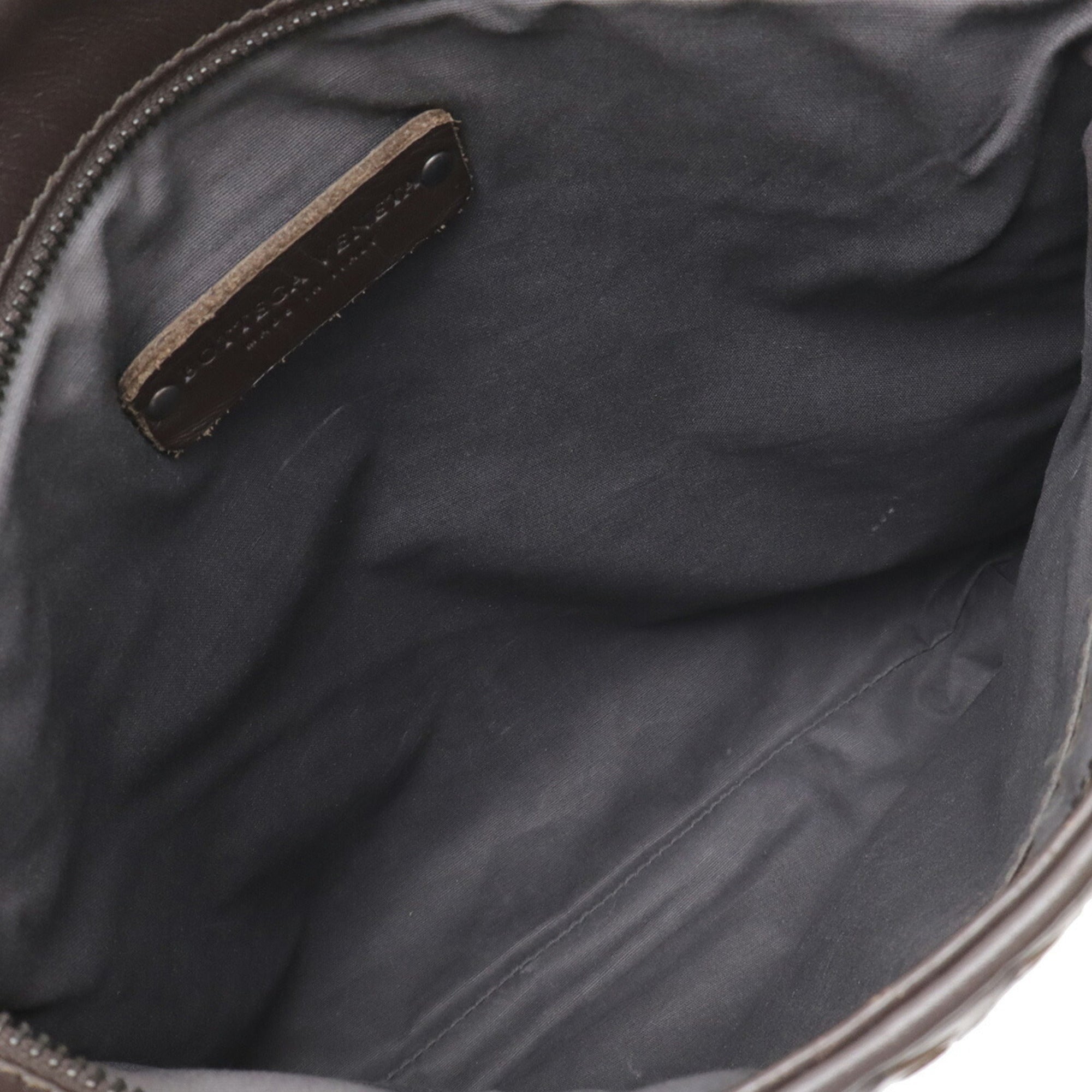 Bottega Veneta Brown Dark Brown Intrecciato Shoulder Bag (Pre-Owned)