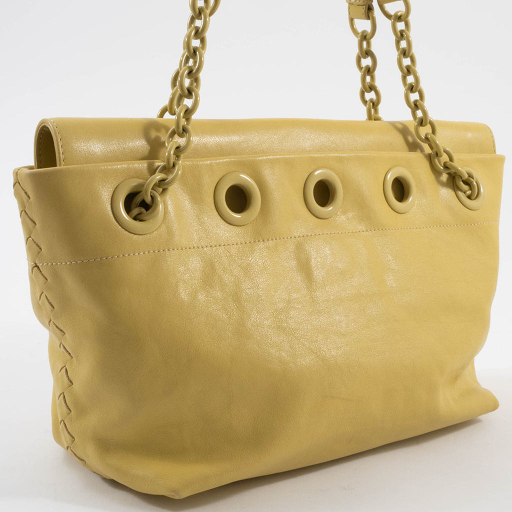 Bottega Veneta Yellow Leather Handbag (Pre-Owned)