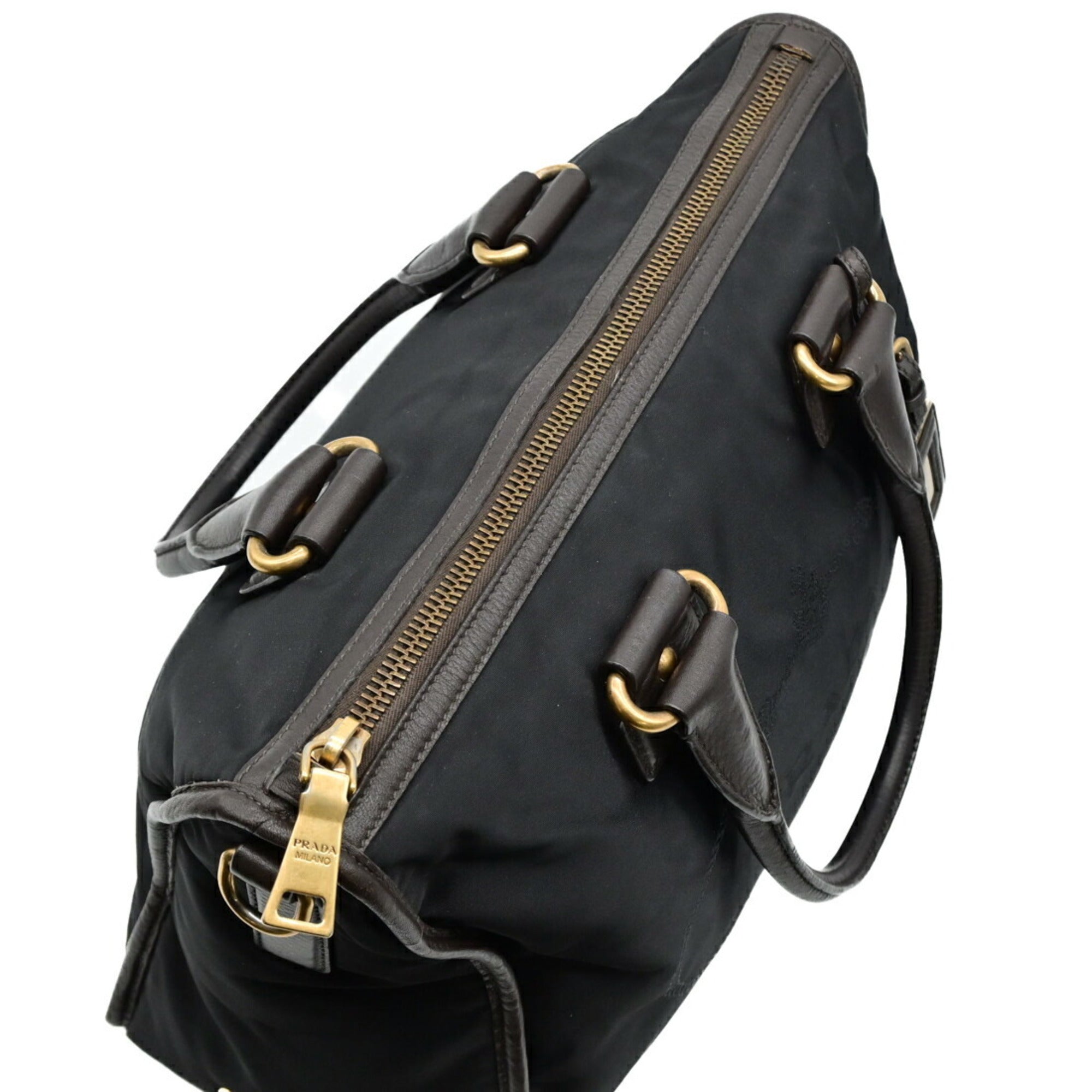 Prada Black Nylon Handbag Shoulder Bag (Pre-Owned)