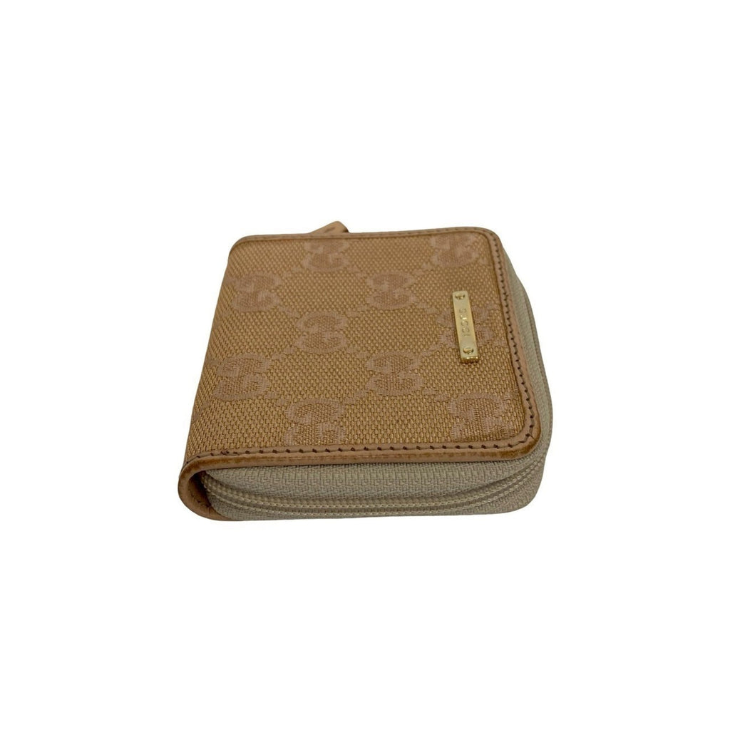 Gucci Pink Canvas Leather Coin Purse/Coin Case (Pre-Owned)