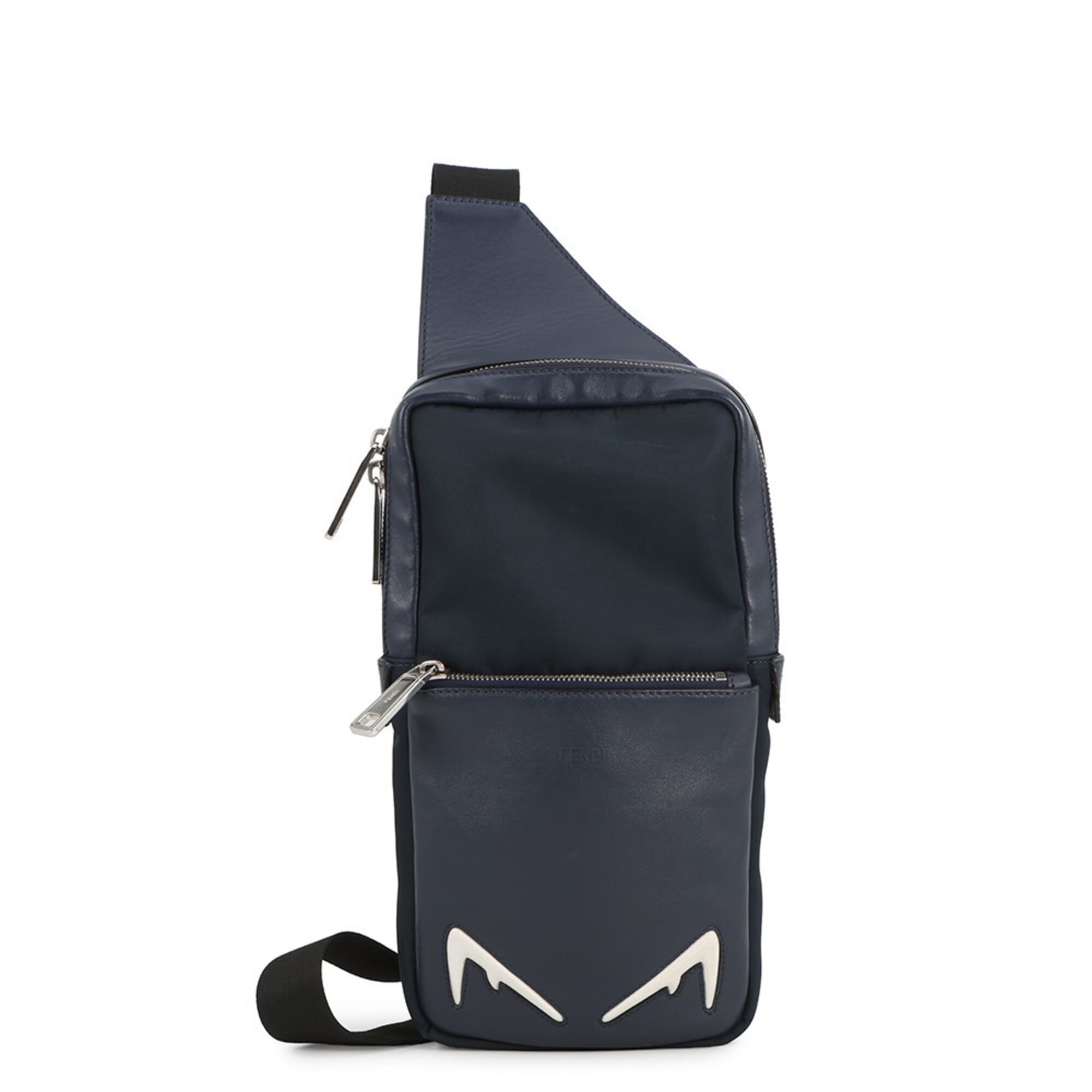 Fendi Navy Nylon Handbag Sling Bag (Pre-Owned)