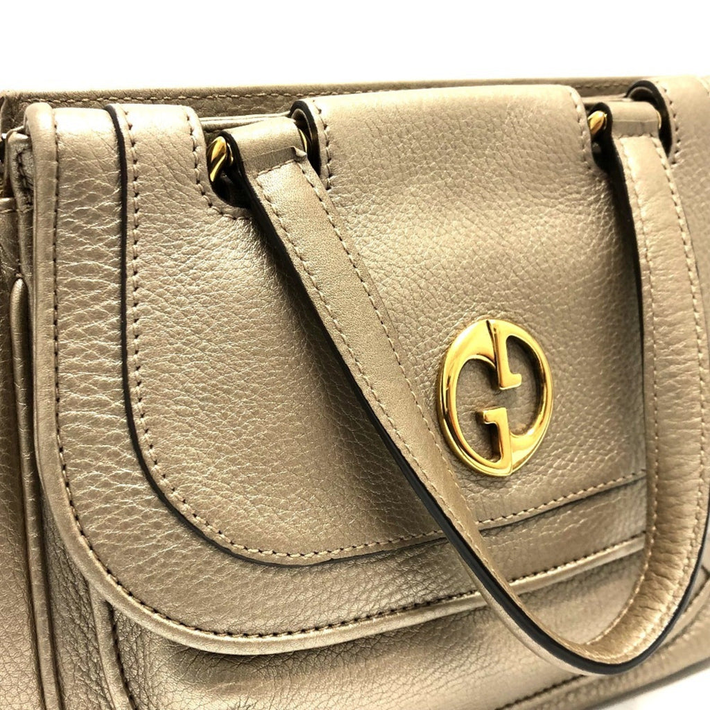 Gucci Gold Leather Handbag (Pre-Owned)