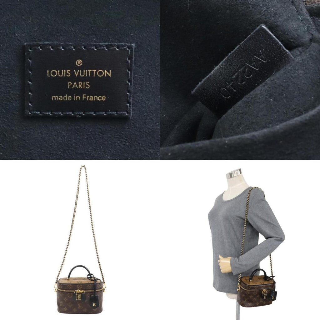 Louis Vuitton Brown Monogram Reverse Shoulder Bag Vanity Bag (Pre-Owned)