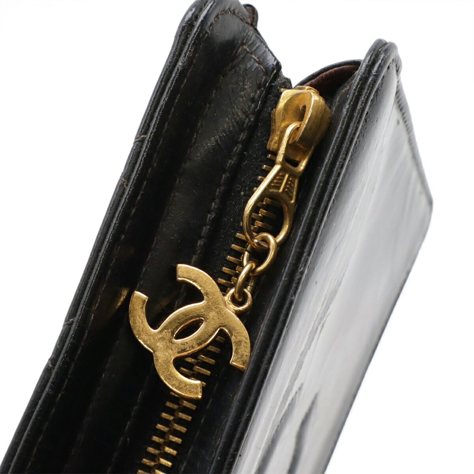 Chanel Black Leather Clutch Bag (Pre-Owned)