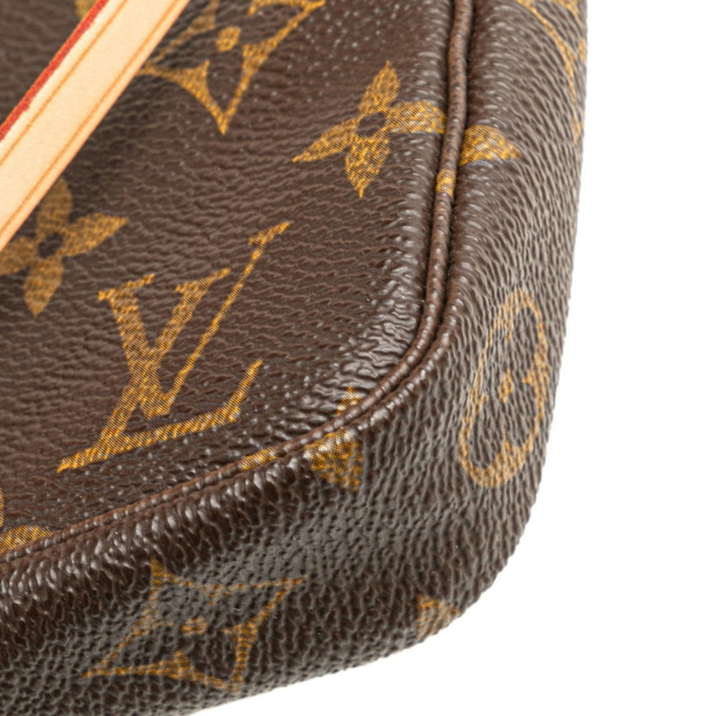 Louis Vuitton Brown Pvc Leather Handbag Pochette (Pre-Owned)