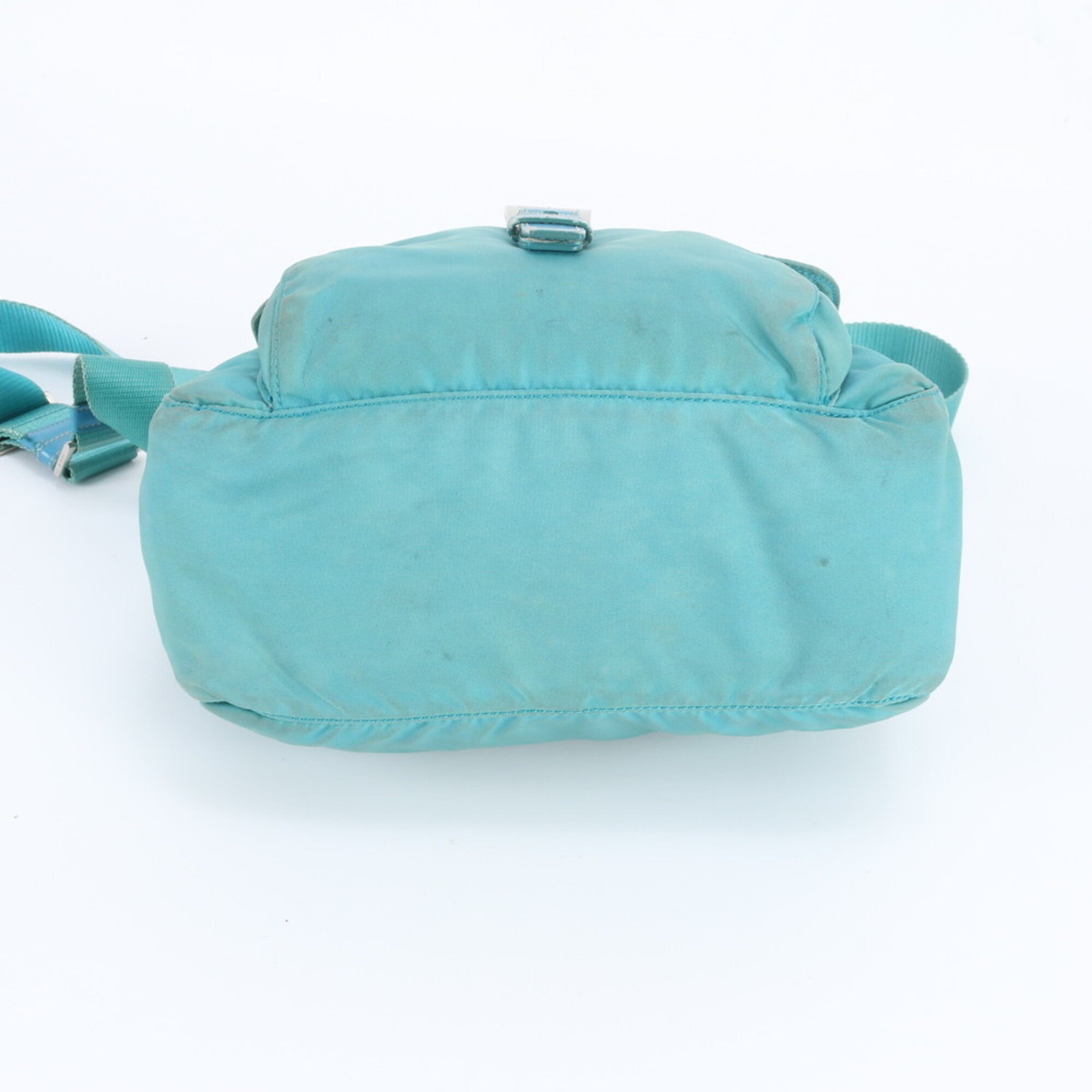 Prada Green Nylon Leather Shoulder Bag (Pre-Owned)