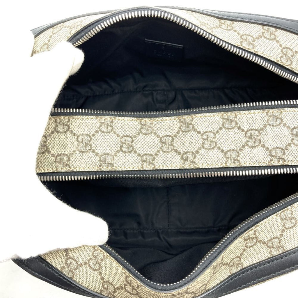 Gucci Beige Gg Supreme Leather Clutch Bag (Pre-Owned)