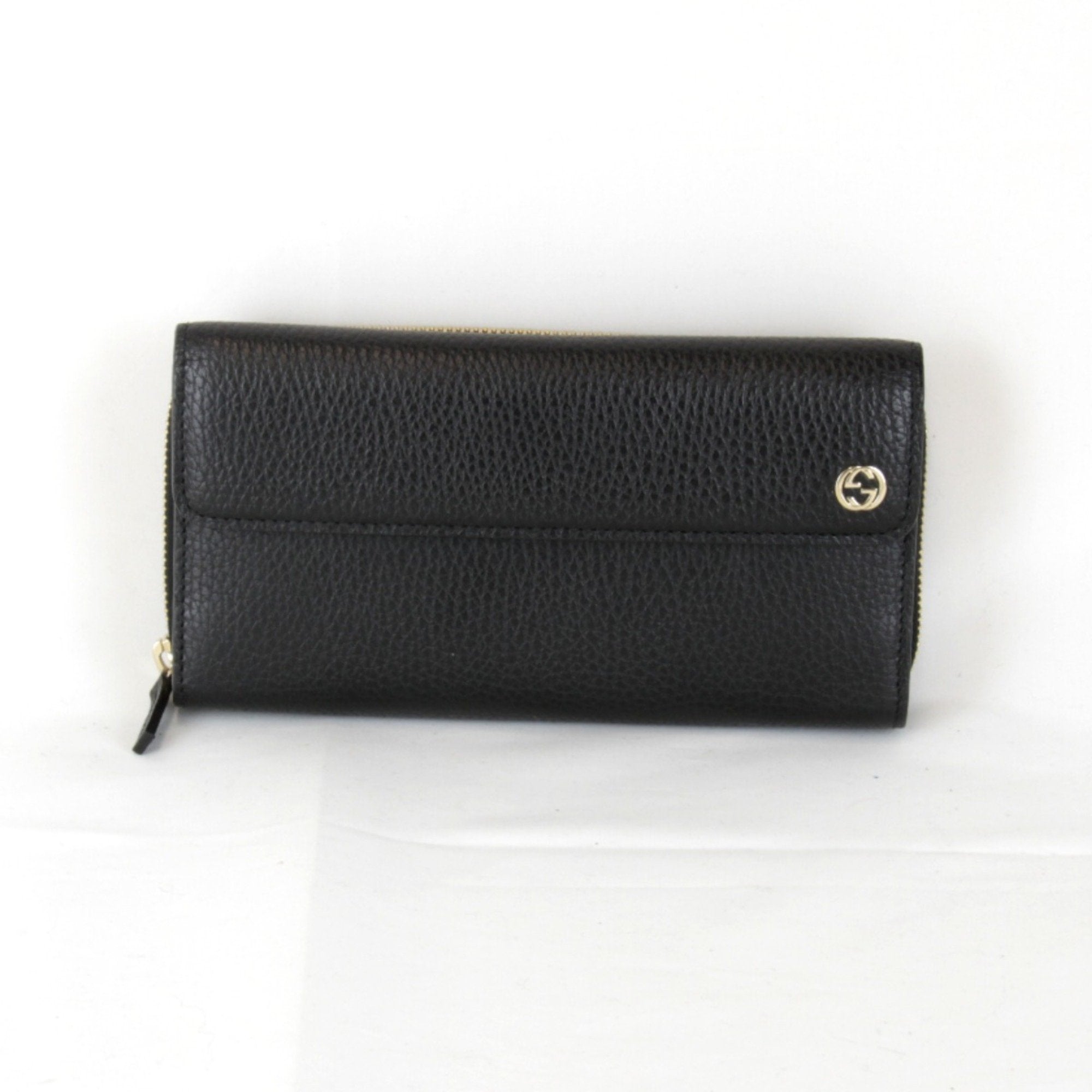 Gucci Black Leather Long Wallet (Bi-Fold) (Pre-Owned)