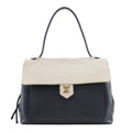 Louis Vuitton Beige Black Leather Tote Bag (Pre-Owned)