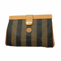 Fendi Beige Black Pvc Clutch Bag (Pre-Owned)