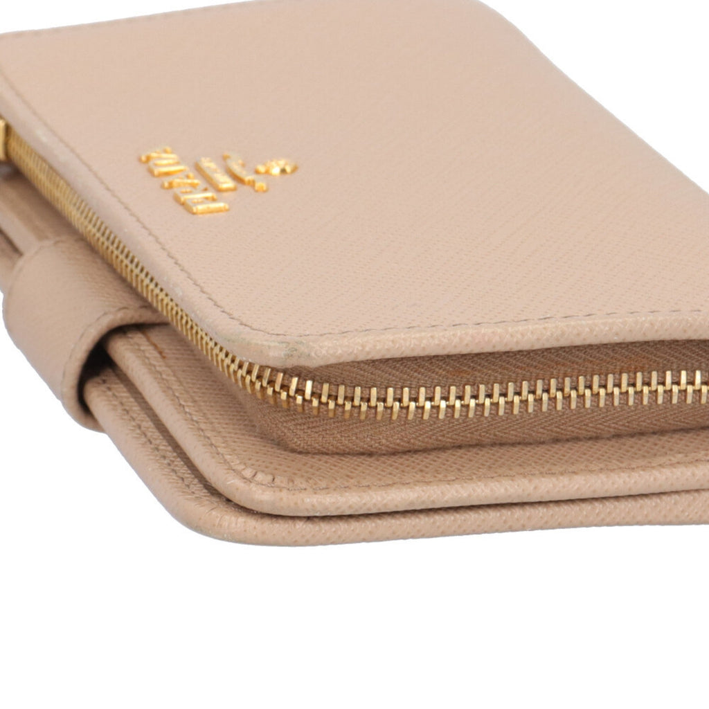 Prada Beige Leather Wallet (Bi-Fold) (Pre-Owned)