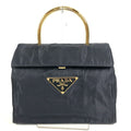 Prada Navy Nylon Handbag Tote Bag (Pre-Owned)