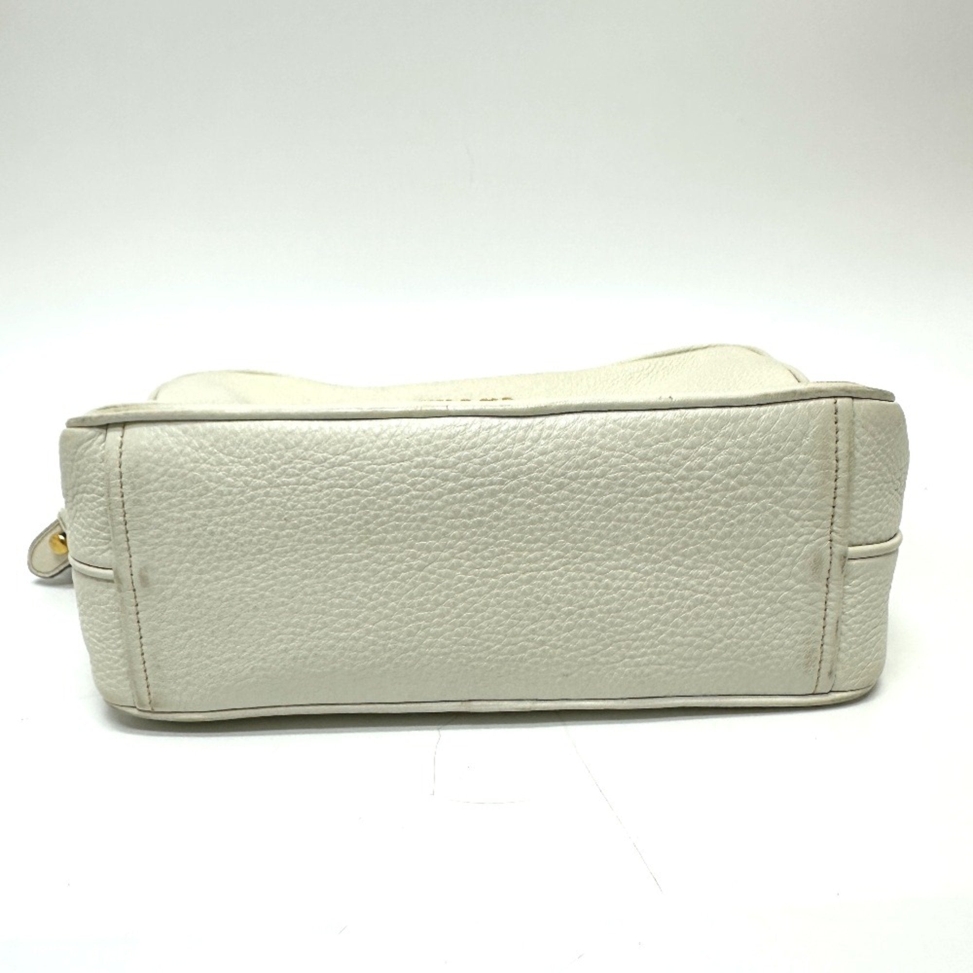 Prada White Leather Shoulder Bag (Pre-Owned)