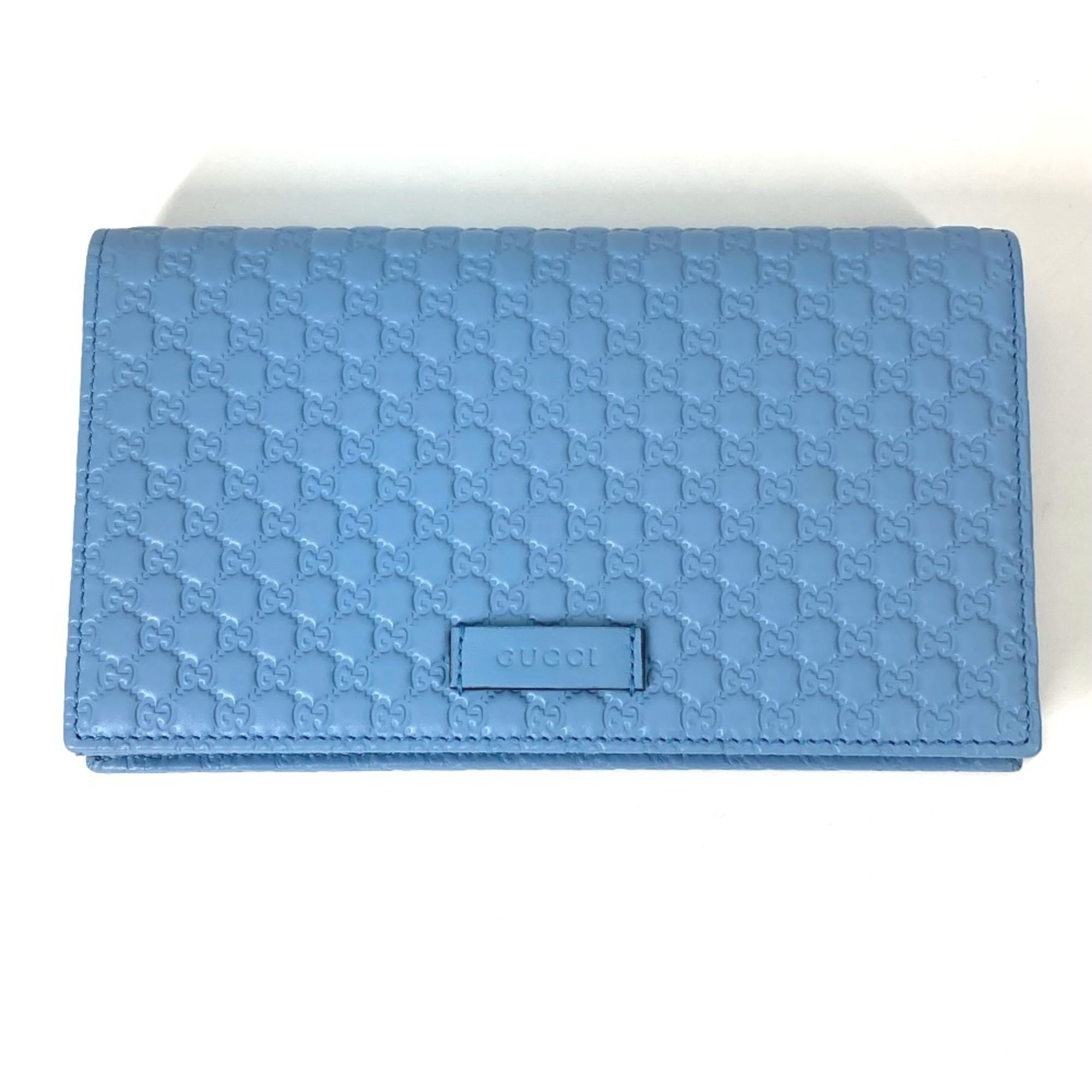 Gucci Blue Leather Chain/Shoulder Wallet (Pre-Owned)