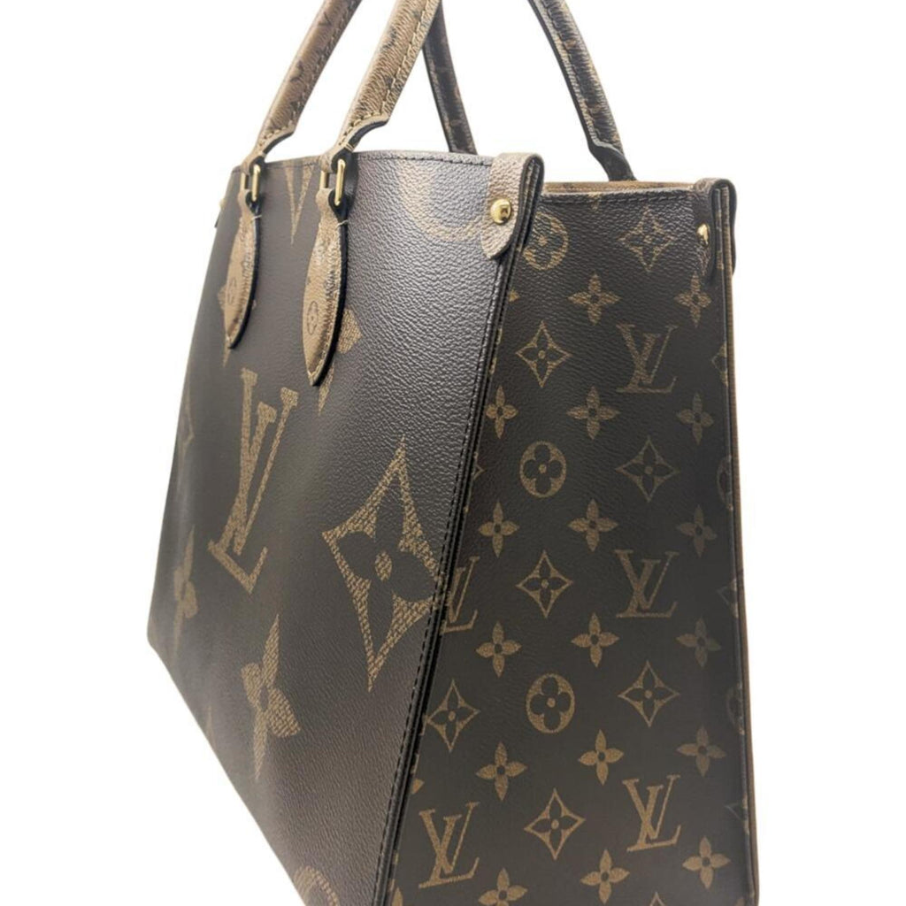 Louis Vuitton Brown Monogram Monogram Reverse Monogram Reverse Monogram Handbag Shoulder Bag Tote Bag (Pre-Owned)