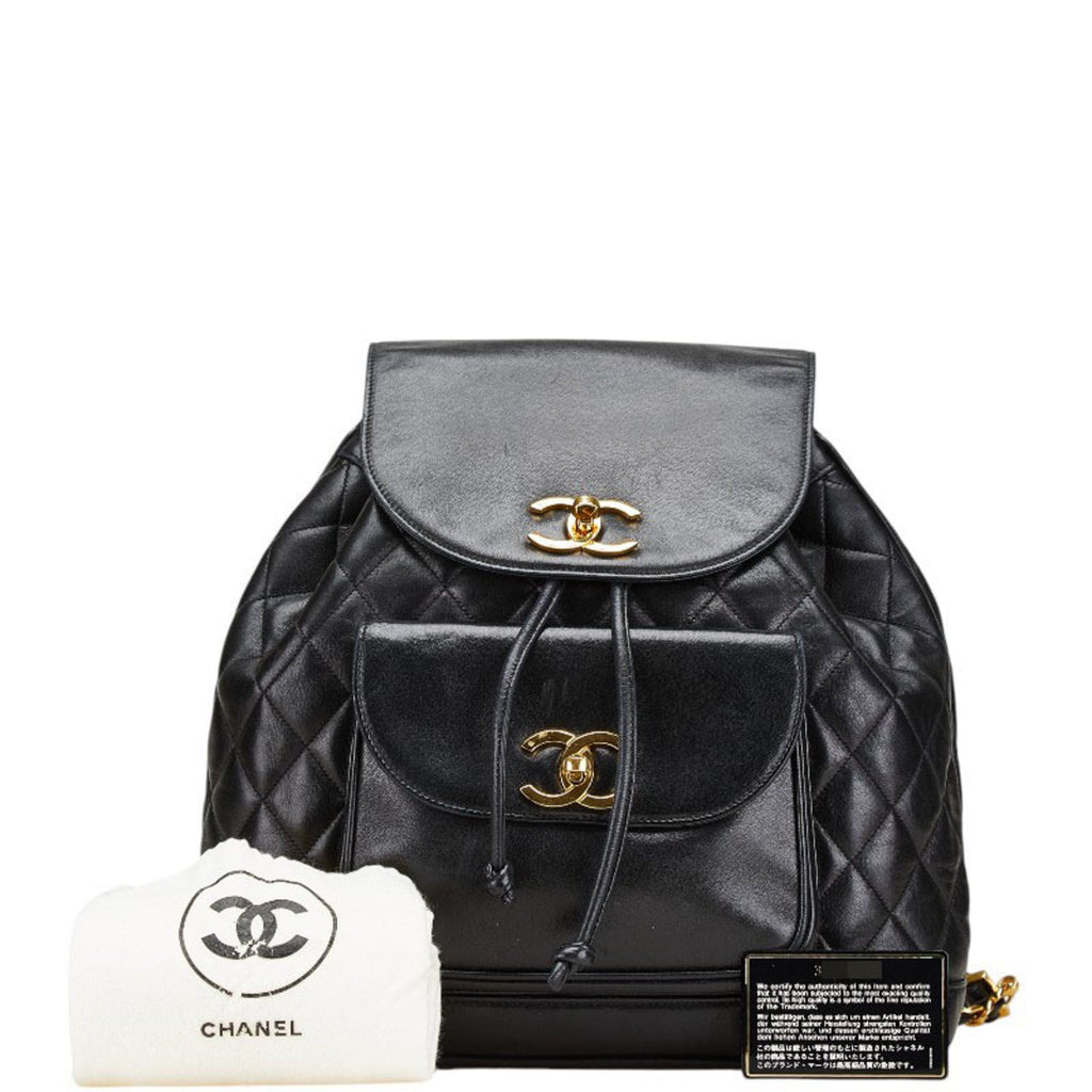 Chanel Black Leather Backpack (Pre-Owned)