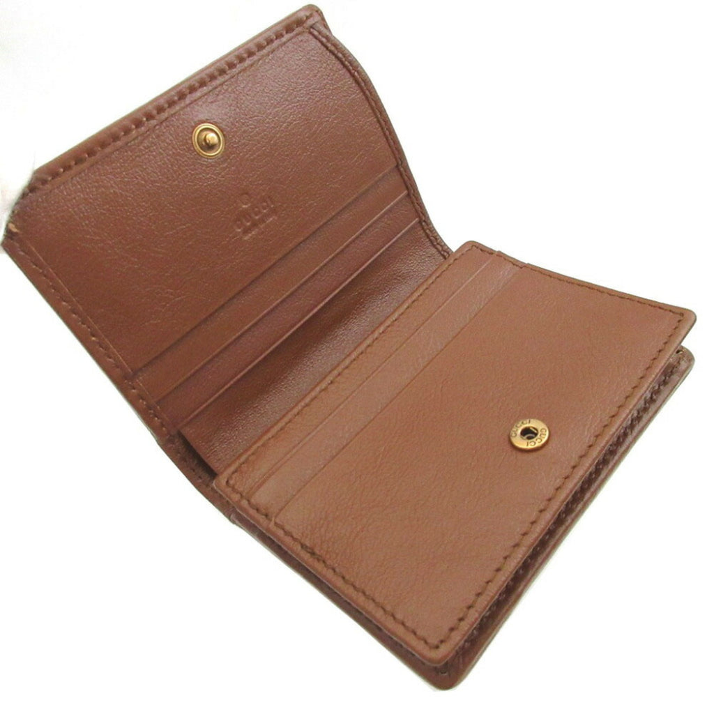 Gucci Brown Leather Coin Purse/Coin Case (Pre-Owned)